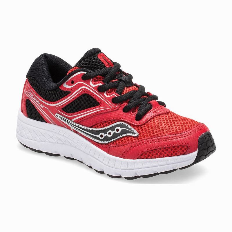 Sneakers Saucony Cohesion 12 Lace Bambino Rosse/Nere Saldi NI8583HP